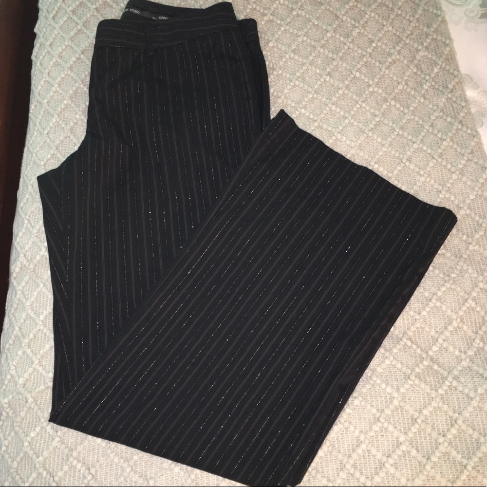 EXPRESS PINSTRIPED BLACK PANTS ✨ Trousers